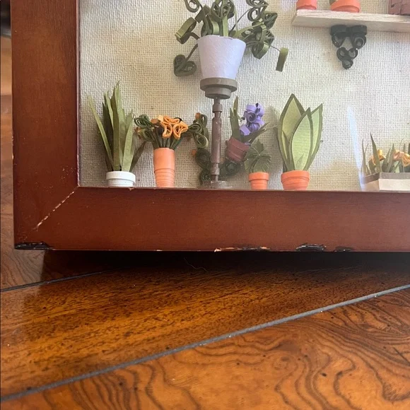 Houseplant Quill Paper Art in Shadow Box Frame - Picture 8 of 9